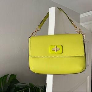 Jill Baguette Leather Flap Shoulder Bag